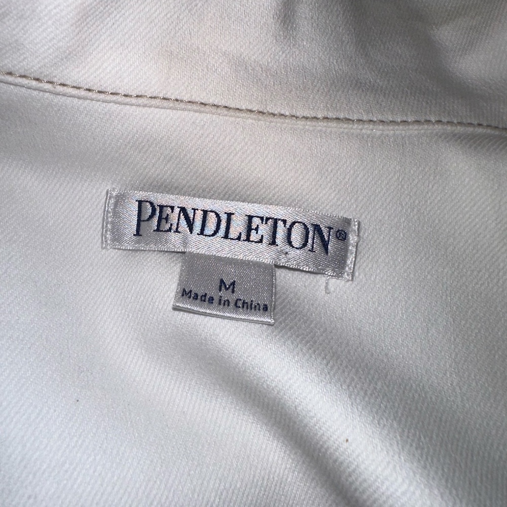 Pendleton Women's White Denim Jacket ~ Medium - image 4